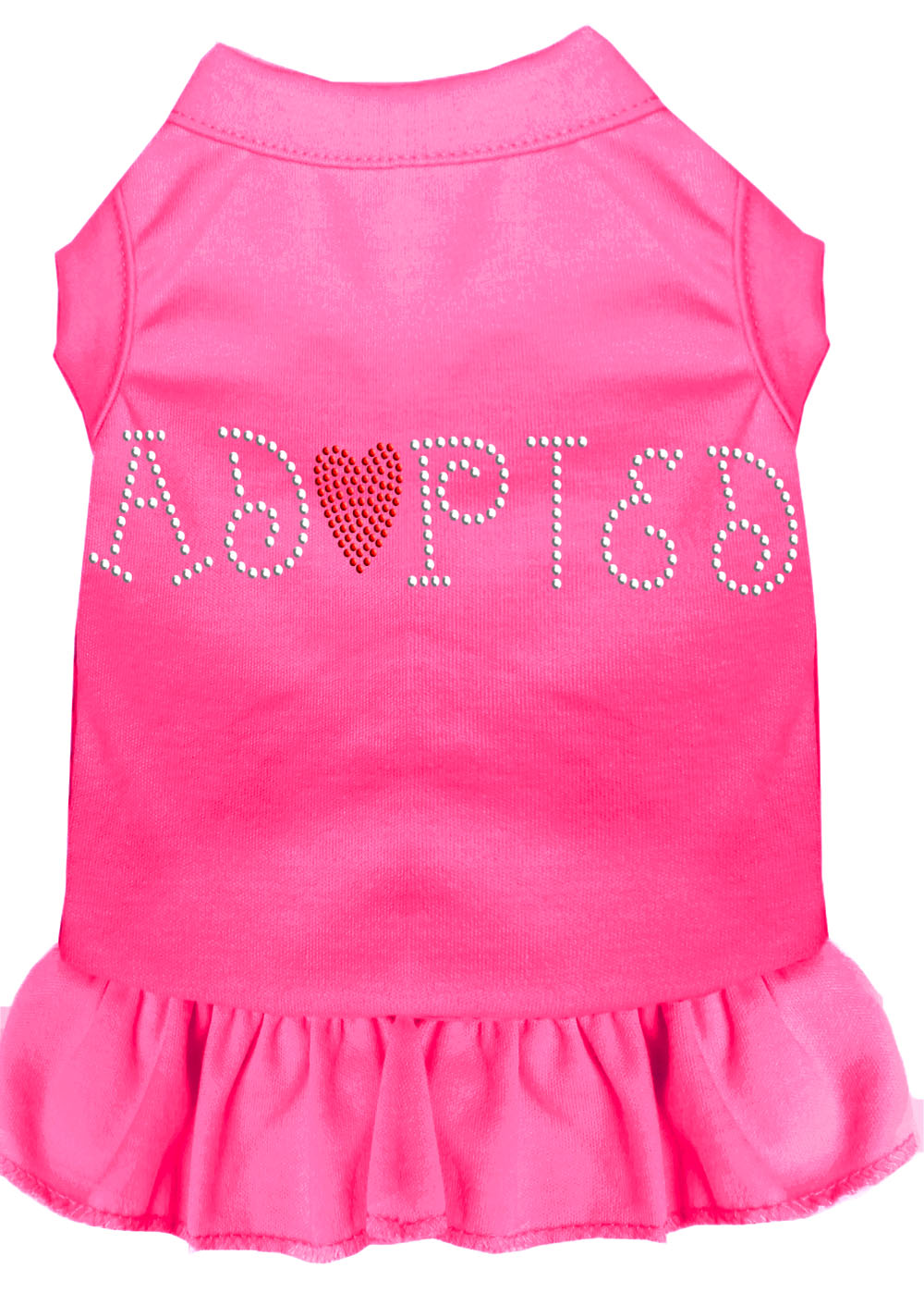 Adopted Rhinestone Dress Bright Pink XL